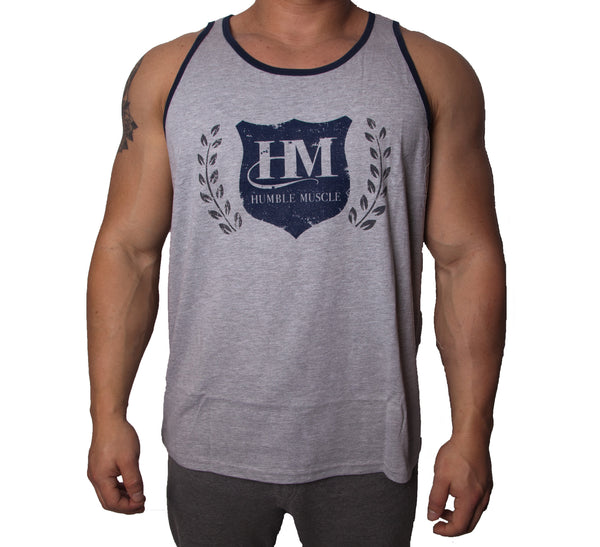 Mens Tank | HM Shield | Heather Grey