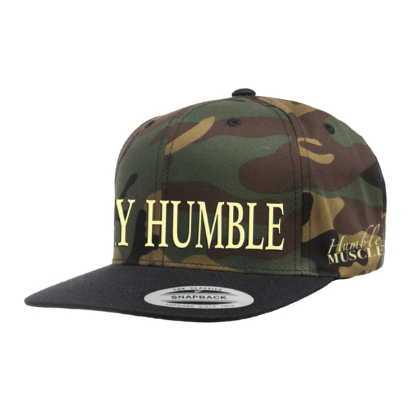 Unisex Snapback Hat | 3D Stay Humble | Camo Gold